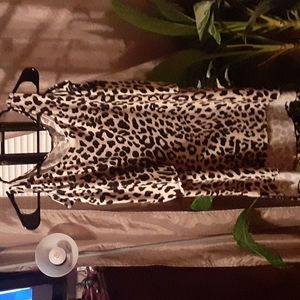 Cato size small animal print 3/4 sleeve blouse